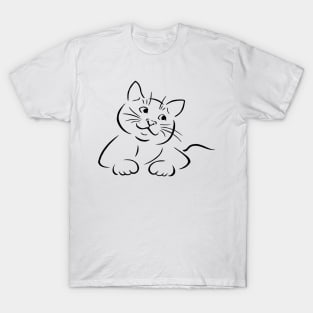 Cat Lineart T-Shirt